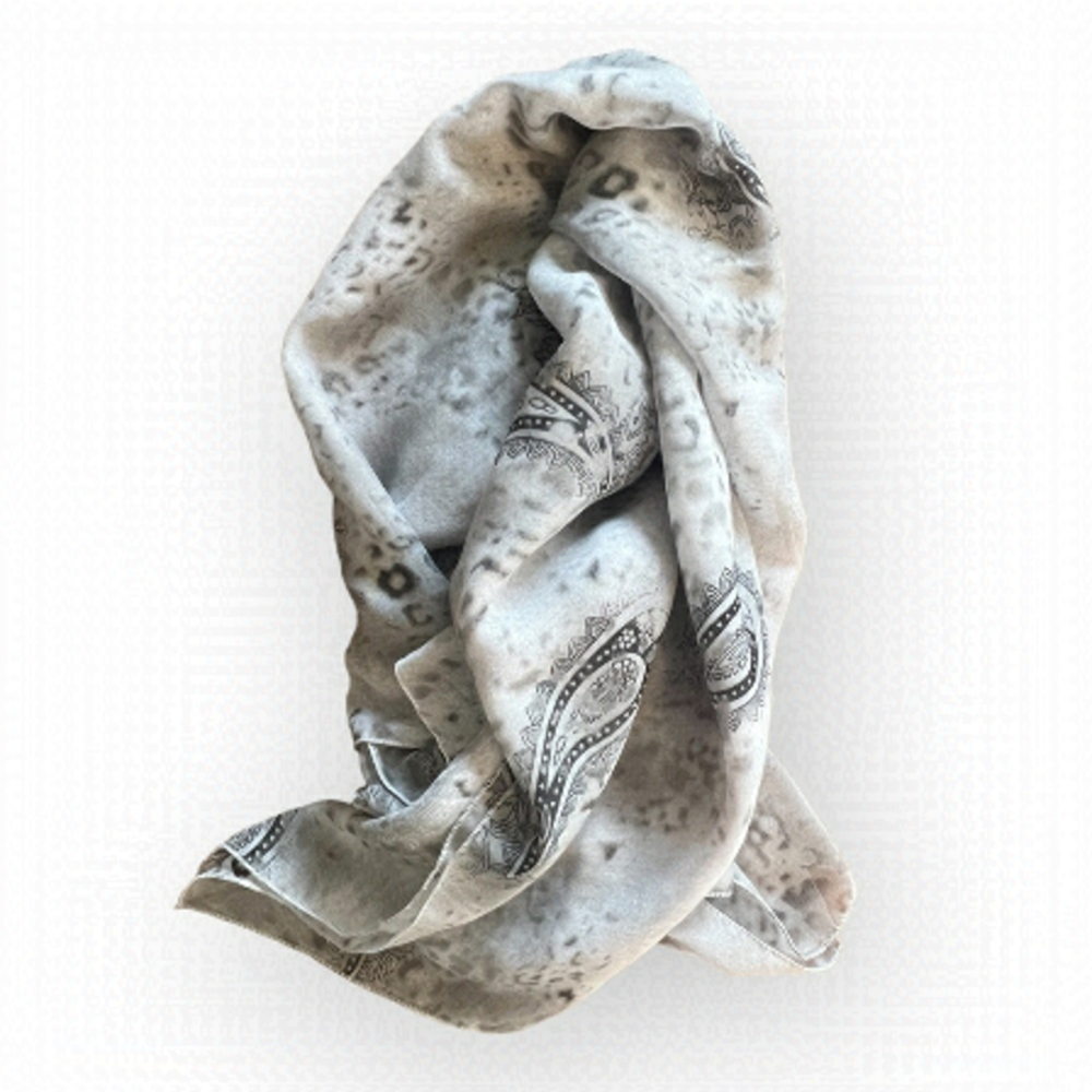 New grey poly scarf